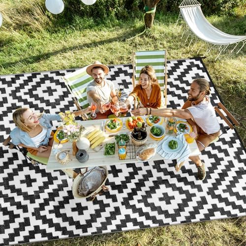 Kalafun Outdoor Patio Plastic Straw Rug, 6x9 ft - Image 2