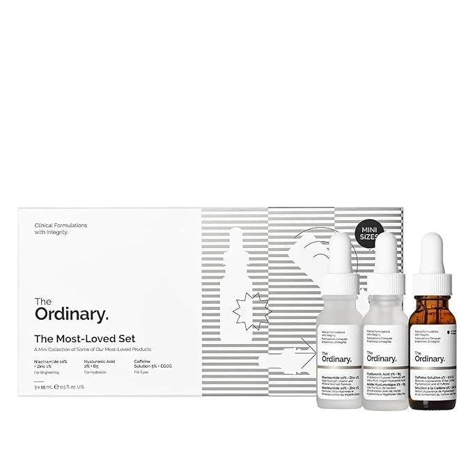 The Ordinary Most Loved Set New Includes - Niacinamide 10% - Hyaluronic Acid 2% - Caffeine Solution 5%