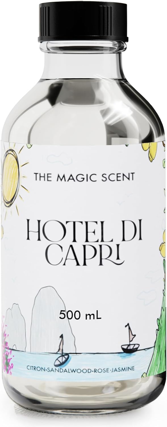 Hotel Di Capri Hotel Scent Diffuser Oil - Cold-Air & Ultrasonic Fragrance Oil for Diffuser Inspired by Capri, Italy - Essential Oils for Diffusers Aromatherapy (500 ml)