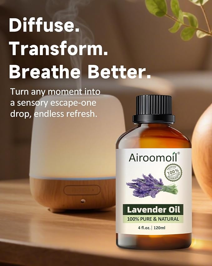 Premium Lavender Essential Oil for Relaxation DIY Diffusers Candles Nails Soaps Shampoo Scented Oil 4 Fl Oz
