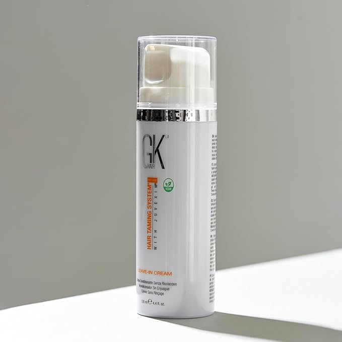 GK HAIR Global Keratin Leave In Conditioner Cream (4.4 Fl Oz/130ml) Conditioning Hydrating Smoothing Moisturizing & Frizz Control For Dry Damaged Hair Taming before Swimming or Exercise
