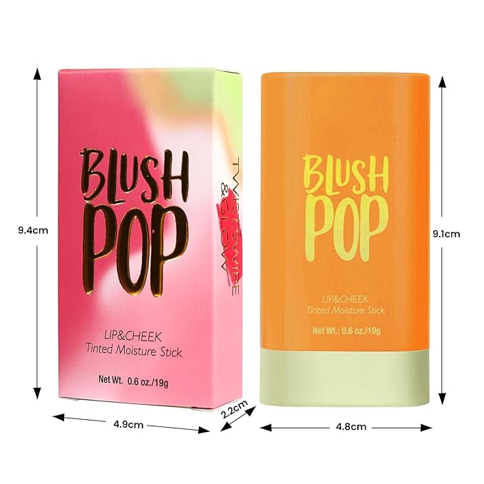Highlighter Makeup Stick - Blush Highlighters Makeup Stick for Face & Body, Natural Silky Shimmer Highlight, Bendable Long Lasting Highlighter Wand, Cream Korean Highlighter (Cherry Red)