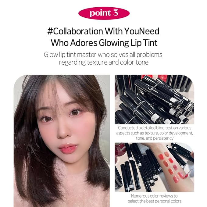 ETUDE Over Glowy Lip Stain Tint #7 Coco Plum | Non-Sticky Vegan Lip Tint | Moisturized & Long-lasting Lip Gloss | Daily Lippies for Dry Lips | K-beauty