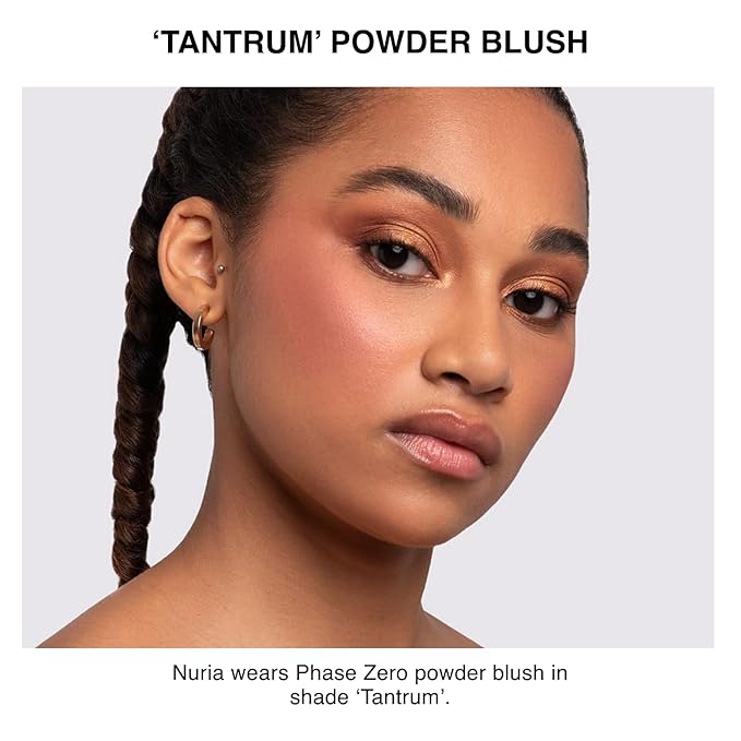 Makeup Powder Blusher - "Tantrum" - 4g / 0.141oz - Pigmented, Buildable, Lightweight Powder Blush for a Radiant, Healthy, Natural Glow. Versatile Shades - Pink, Coral, Peach & Golden Hues