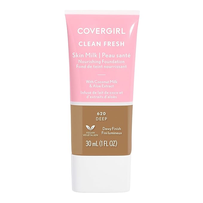 COVERGIRL Clean Fresh Skin Milk Foundation, Deep, 1 Fl Oz (Pack of 1) (packaging may vary)