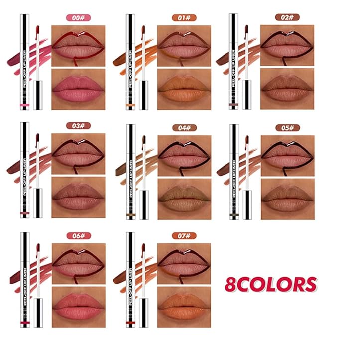 Matte Lip Gloss Stain-Peel Off Lip Liner Tattoo, Light Taupe Lip Tint，Long Lasting Peel Off Lip Stain, Waterproof Transfer-proof Lip Mask Lip Liner Peel Off Lip Gloss,Stayn Lip Makeup. #04