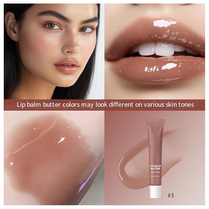 Summer Butter Lip Balm, Moisturizing Hydrating Natural Lip Care, Rich in Nutrients for Soft Smooth Lips (Vanilla)