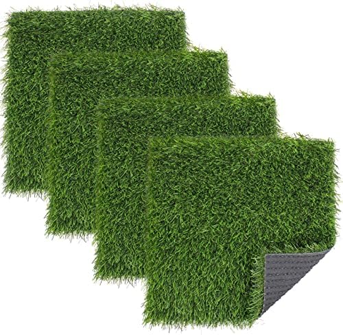 Kesfey Grass Placemats 12"x12"Golf Artificial Fake Grass Squares Turf Patch by kesfeyhigh-qualitygoods