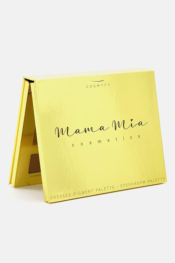 Mama Mia Pressed Pigment Eyeshadow Palette, 12 Color Shimmer Matte Eyeshadow Palette, Vegan and Cruelty-Free