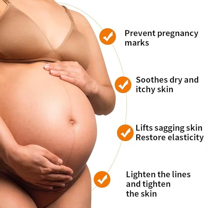 Stretch Mark Pregnancy Oil, Natural Oil Skincare Body Oil Serum for Scars and Stretch Marks, Face with Vitamin E & A for Sensitive Dry Skin and Body Moisturizer