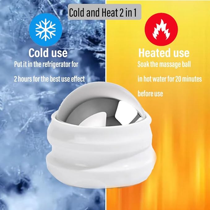 Cold Massage Roller Ball - Gifts for Boyfriend Him Men Women, Stays Cold for 6 Hours, Muscle Recovery Tools,Personal Care Massage Essentials,Rapidly Relieve Muscle Pain and Tension