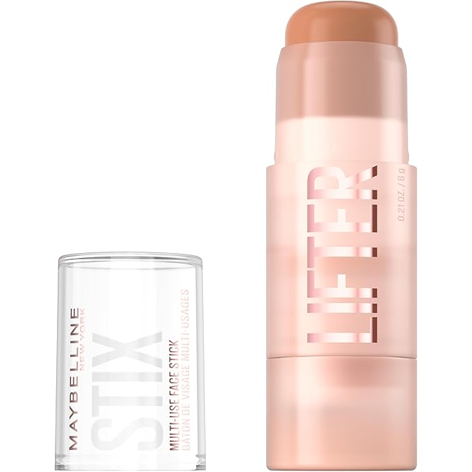 Maybelline Lifter Stix Multi-Use Face Stick - Contour, Bronzer, Concealer and Foundation Stick, All-In-One Creamy Face Makeup with Cranberry Seed Oil, 35, 1 Count