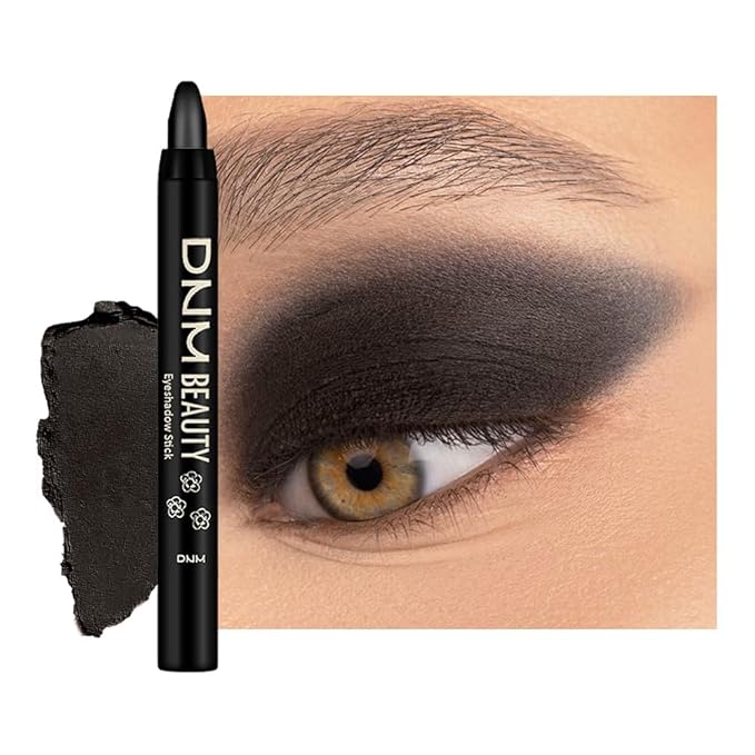 Kaely Cream Eye Shadow Sticks, Charcoal Black Matte Eyeliner Pencil Eyeshadow Palette Makeup, Eye Highlighter Brightener Stick for Older Women Waterproof Pigmented, sombras para ojos, New-56