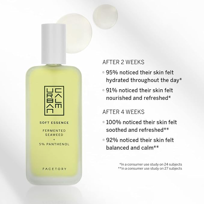 Urban Calm Collection - Fermented Skincare Bundle - for All Skin Types - Anti-Aging Skincare Set for Hydrating, Firming, Exfoliating, Soothing - With Cleanser, Essence, Serum, and Cream