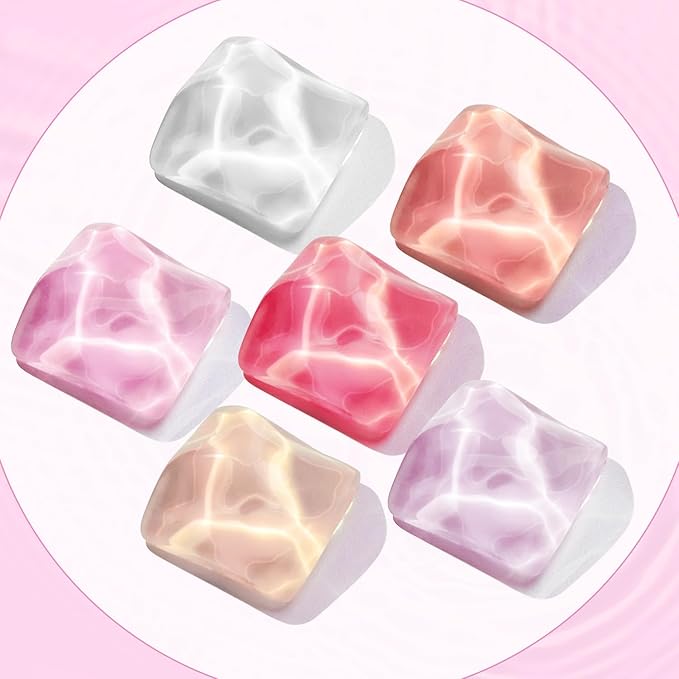 JODSONE 10ml Jelly Gel Nail Polish Set 6 Pale Colours White Pale Red Soft Pink Natural Nude Pale Purple Fresh Pink Purple All Seasons Neutral Soak off LED Lamp Gel Manicure Set for Nail Art