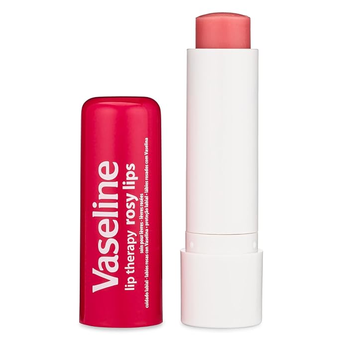 Vaseline Lip Therapy Rosy Lips - Hydrating Lip Balm Pack, Vaseline Stick, Lip Moisturizer for Dry Lips, 0.16 Oz Each (Pack of 8)