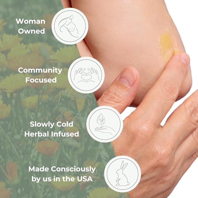 Unscented Lip Balm, Herbal Lip Balm, Healing Lip Balm, Balm for Perioral Dermatitis, Very Dry Lips, Natural Fragrance Free Beeswax Lip Balm (Unscented Pack of 3)