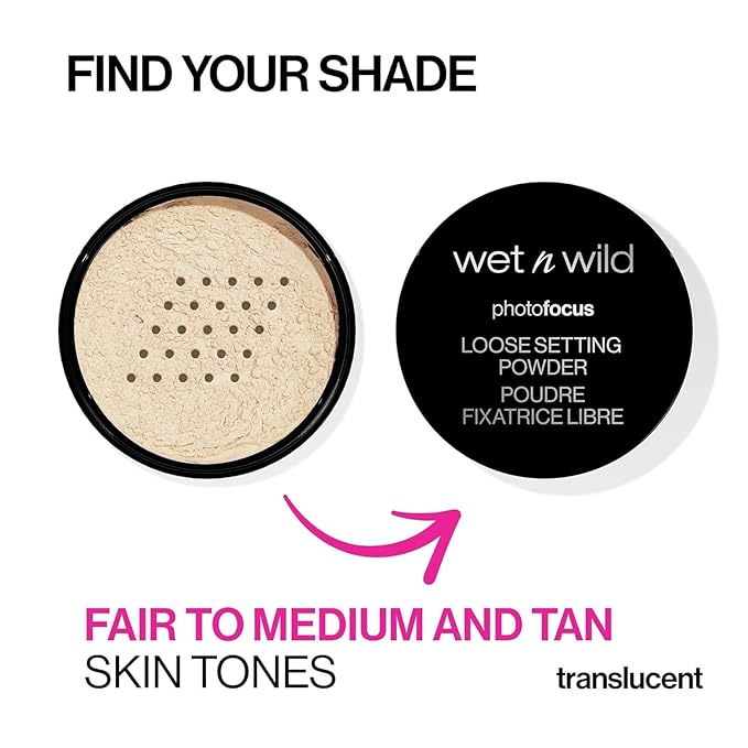 wet n wild Loose Setting Powder Photo Focus Loose Finishing Powder Off-White Translucent
