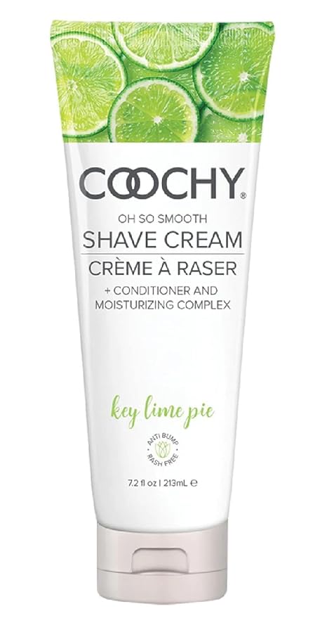 Coochy Shave Cream - Moisturizing Shave Lotion - Gentle Intimate Shaving Cream - For Bikini Area, Underarms, Legs & More - Rash-Free, Hydrating Formula - Key Lime Pie, 7.2 oz