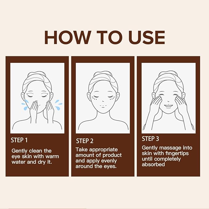 Caffeine Eye Cream for Dark Circles, Under Eye Treatment Eye Cream with Caffeine Anti Aging Wrinkles Lifting Firming Moisturizer Tightening Eye Cream 20ML