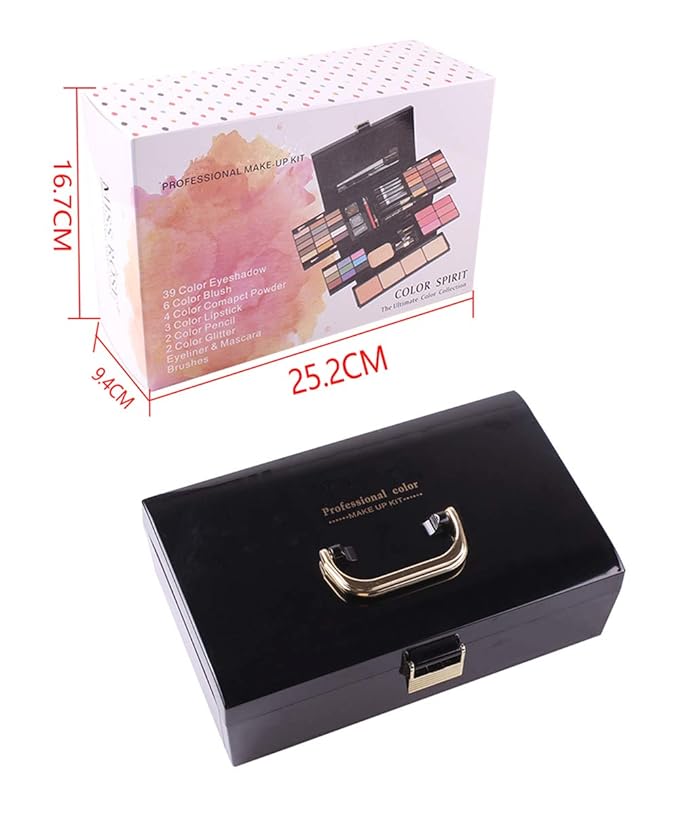 Professional 39 Colors Eyeshadow Palette All-in-one Cosmetic Makeup Gift Set including Matte Shimmer Highly Pigmented Eye Shadows, Blush, Pressed Powder and Lipstick