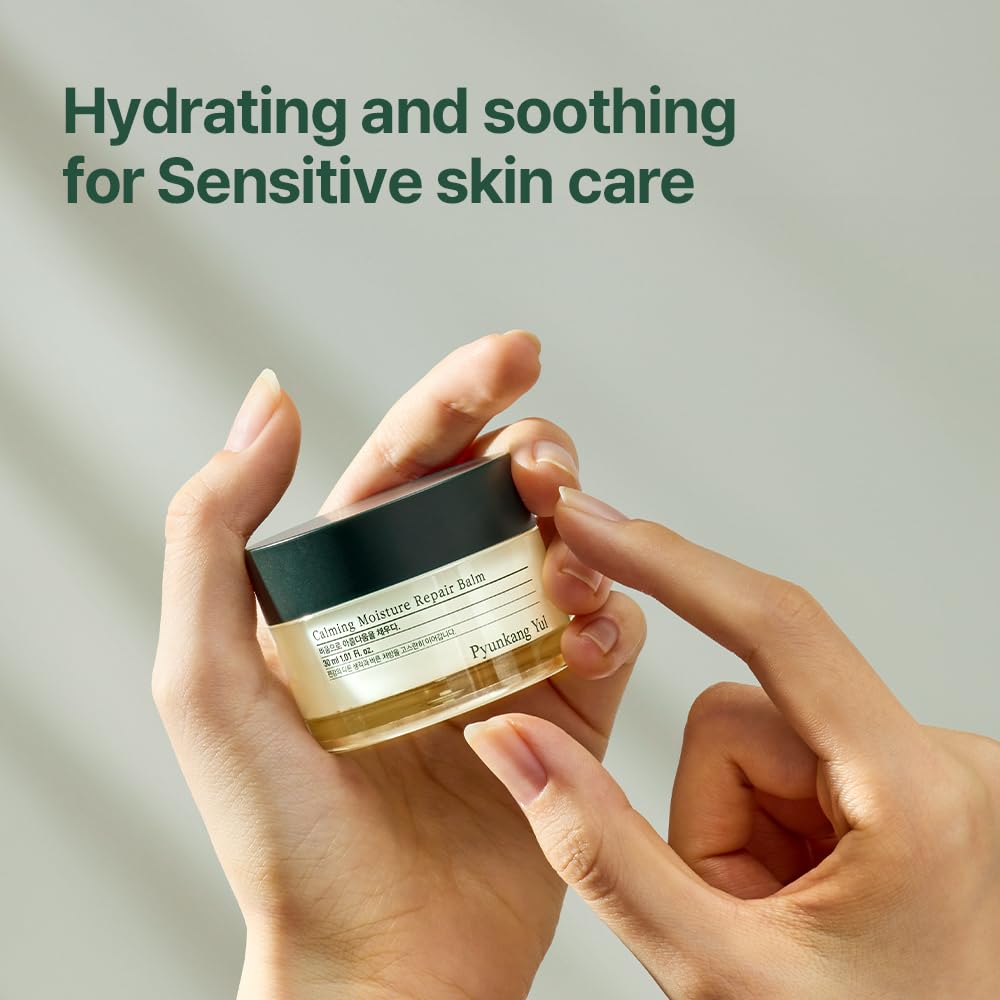 Pyunkang Yul PKY Calming Moisture Repair Balm Instantly Calms Sensitive Skin, Face Moisturizer with Deep and Rich Nourishment, Vegan, Korean Skincare (1.01 Fl.Oz, 30ml)
