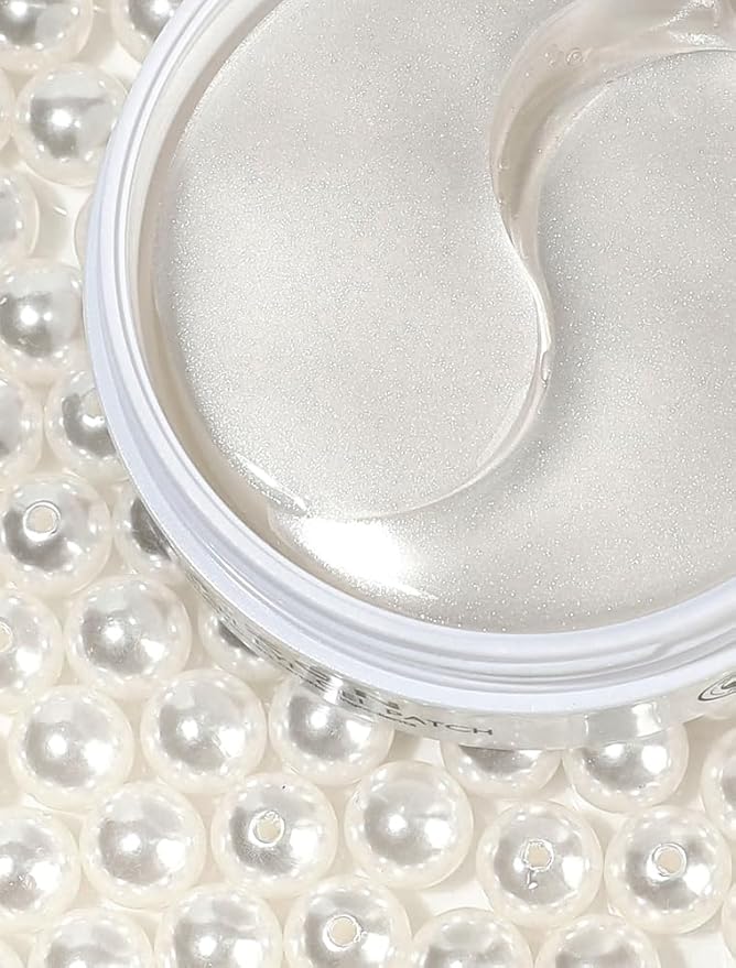 MIZON Pure Pearl Eye Gel Patch with Pearl, Diamond Powder, and Niacinamide for Radiance, Firming, and Nourishment – 60pcs – Improves Dark Circles and Luminosity