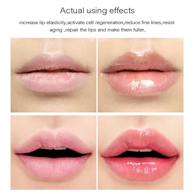 GL-Turelifes Lip Plumper Lip Gloss, Lip Maximizer Plumper Lip Extreme Volume, Heathly Enhancer Hydrated Lips, Moisturize, Refine Dryness Wrinkles Enhances Plump Gloss