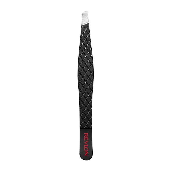Revlon Expert Eyebrow Hair Removal Tweezer, Tweezers for Men, Women & Kids, Stainless Steel (Pack of 2)