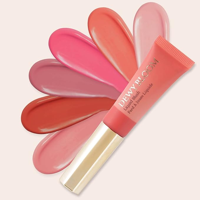Blush Beauty Wand,Matte Face Blush Stick with Cushion Applicator,Natural Silky Creamy Dewy Liquid Blush Wand,Blendable Blush Stick for Cheek,Cruelty-free,106 Wishes,Peach Pink