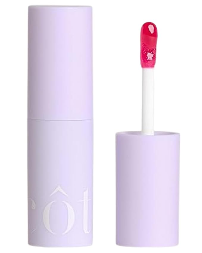 Côte Beauty The Necessity Peptide Lip Shine in Lola - Plumping Coral Lip Gloss with Hyaluronic Acid, Shea Butter & Jojoba Oil - Non-Sticky, Long-Lasting Hydrating Formula