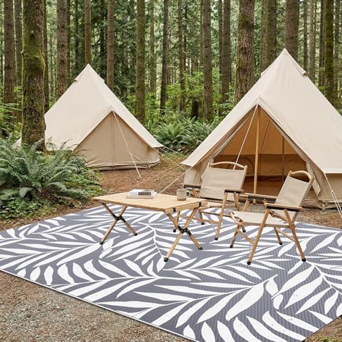 Smiry Outdoor Rug 5x8 ft Waterproof Reversible Leaf Mat - Image 7