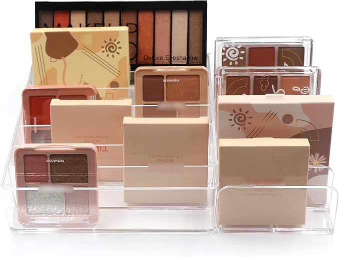 Makeup Organizer, Compact Makeup Palette Organize, for Bathroom Countertops, Vanities, Cabinets, Sleek Modern Cosmetics Storage Solution for - Eyeshadow Palettes, Contour Kits, Blush