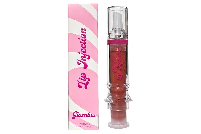 Lip Injection Fake A Lip Flip! (Not So Basic) Plumping Gloss, Lip Plumping Booster Syringe Fuller Lips Instantly, Natural Lip Enhancer, Ultra Hydrating, Volumizes, Plump & Pout Girls & Women