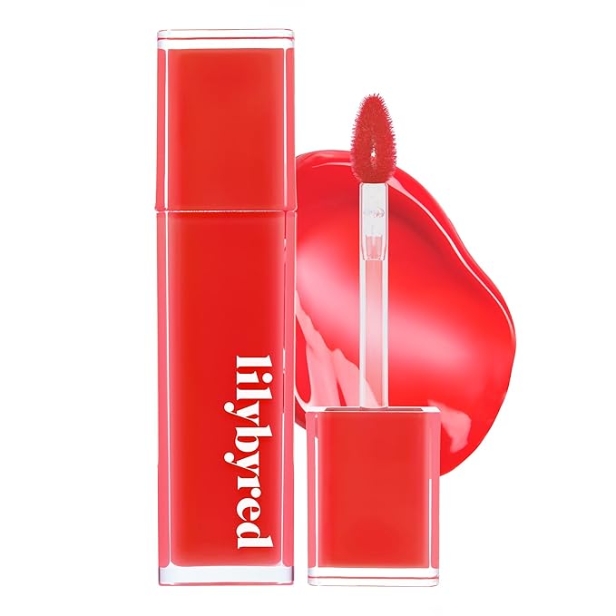 lilybyred Bloody Liar Coating Tint | Korean Glossy Lip Stain, Vivid Juicy Color, Syrupy Shine, Moisturizing, Long-Lasting & Smudge-Proof, Non-Sticky, Lightweight, 0.14 oz. (08 Confident Cherry Tomato)
