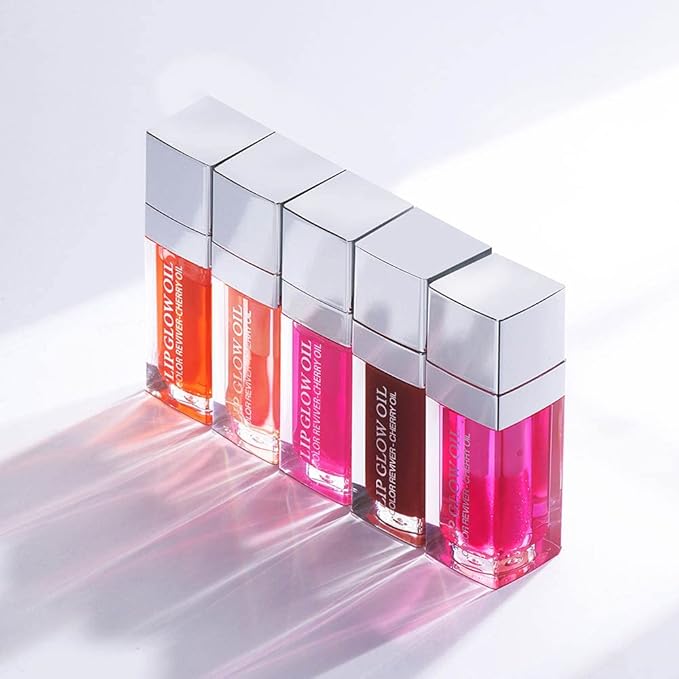 Lip Glow Oil, Care Of Lips, Highlight Lip Color And Lip Oil Hydrating Tinted Lip Balm, Lip Oil Gloss Tinted Hydrating Lip Care Lines Lip Crystal Jelly Moisturizing (012 RoseWood)