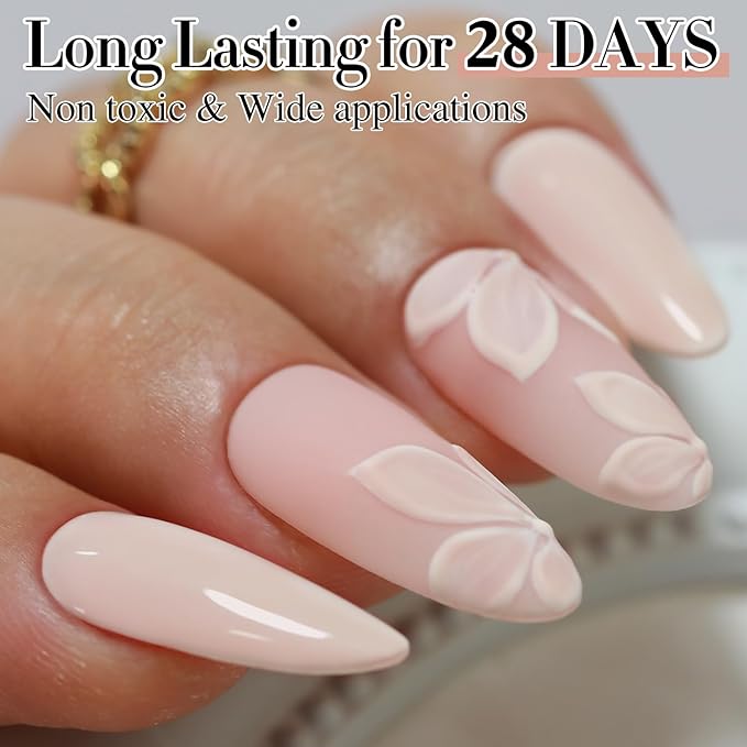 Double Rhythm Gel Polish Translucent Sheer Neutral Natural Light Milky Same Color Same Bottle 15ML Jelly UV Gel Polish Art DIY at Home (Nude Beige-A1119)