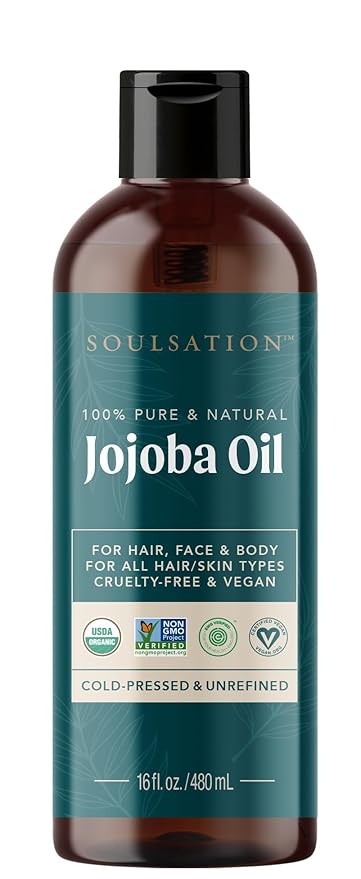 Organic Jojoba Oil for Skin, Hair & Face (16oz) | 100% Pure, Natural Cold Pressed