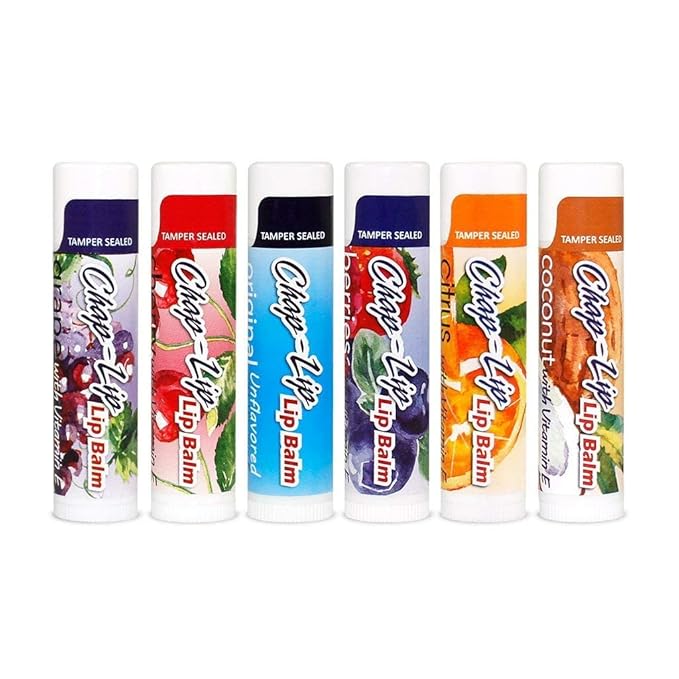 Vitamin E with Coconut Oil - Lip Moisturizer Treatment - Moisturizing, Soothing, & Refreshing, Total Hydration Treatment & Lip Therapy - Assortment of 6 Refreshing Flavors, 48 Count