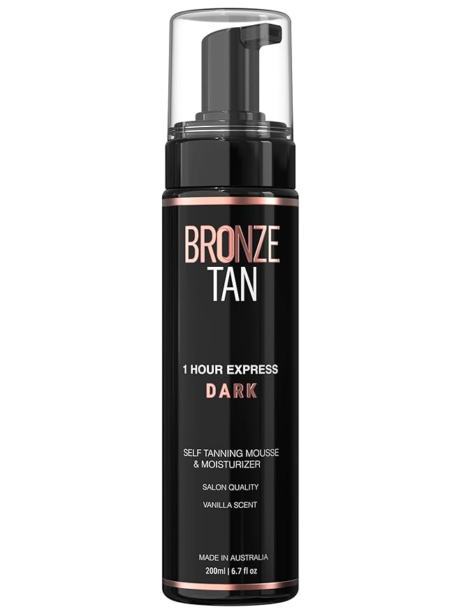 Bronze Tan Self Tanner Mousse Dark Self Tan Foam | Sunless Tanner for all Skin Tones | Salon Quality Fake Tan Vanilla Scented Best Sellers (200 ml/ 6.7 oz)