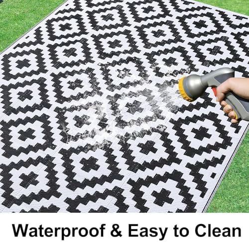 Smiry Outdoor Rug 9x18 ft Waterproof Reversible Boho Mat - Image 2