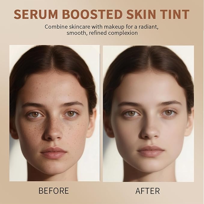 Foundation Stick - Skin Tint & Contour Stick, Serum-Boosted Beauty Balm, Buildable Coverage, Natural Finish, Long-Lasting Wear, For Many Skin Tones (02#)