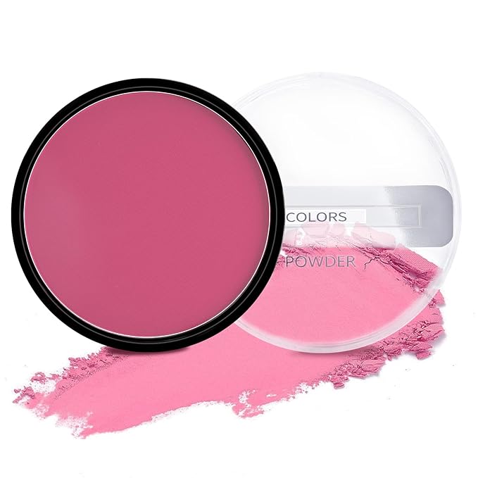 Boobeen Powder Blush Matte Blush, Highly Pigmented Beauty Cream Blush Palette for Create A Natural Cheek Flushed Look, Rich Colors