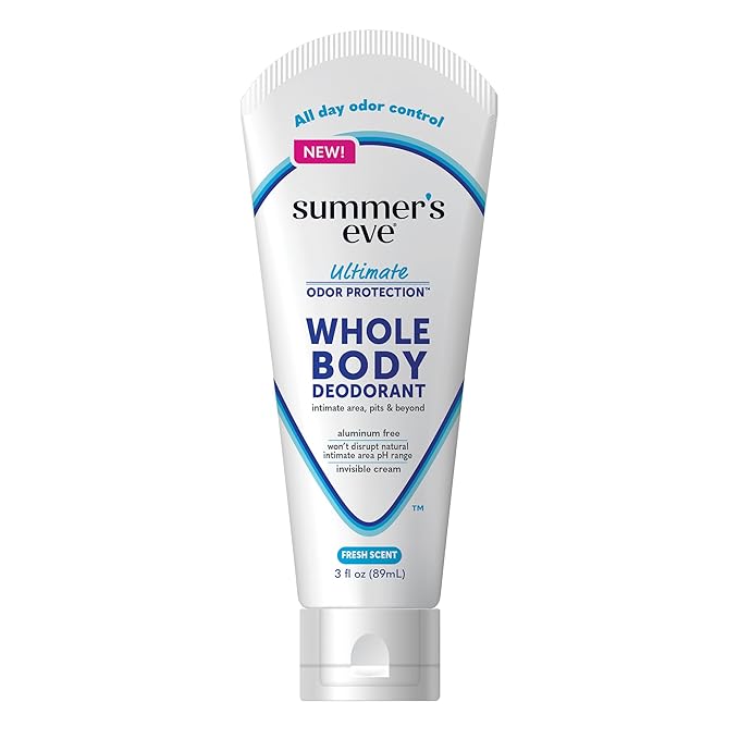 Summer's Eve, Whole Body Deodorant for Women, Ultimate Odor Control, Aluminum Free Deodorant, Fresh Scent, 3 Fl Oz