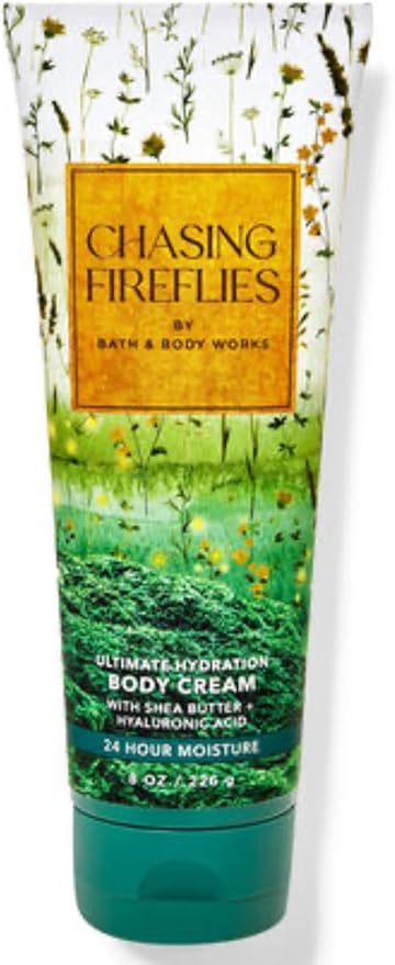 Bath & Body Works - 3 Piece Bundle - Spray - Body Cream - Shower Gel - Full Size and Gift Bag HELLO GORGEOUS (Chasing Fireflies)