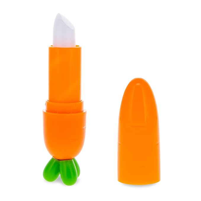 Mad Beauty Veggie Friends Carrot Lip Balm | Aloe Vera Scent | Cute and Moisturizing Lip Care | Cruelty-Free | Gift for Beauty Lovers