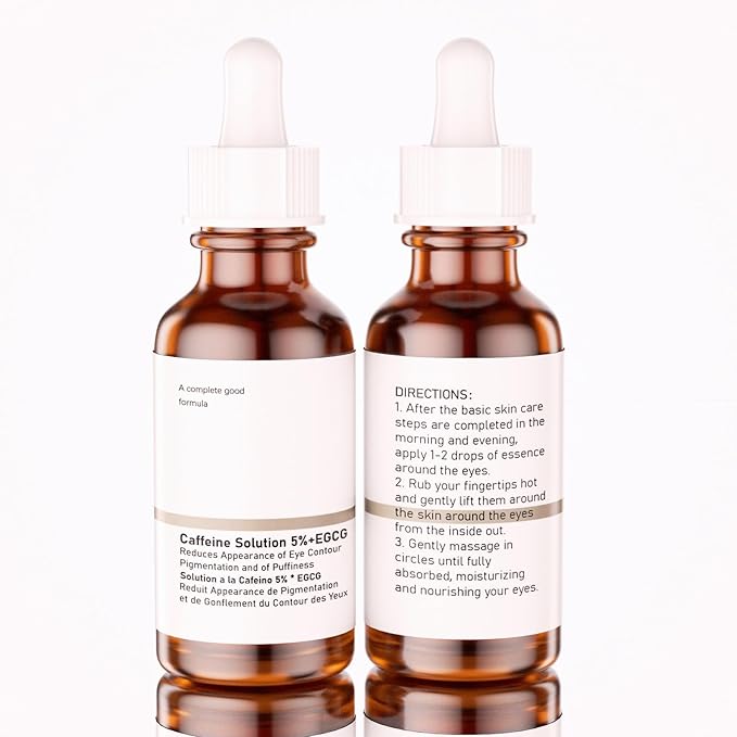 The Caffeine Solution 5% + EGCG，Reduces Appearance of Eye Contour Pigmentation and Puffiness，Under Eye Serum (30ml) Caffeine For Face Moisturizing Serum (1)