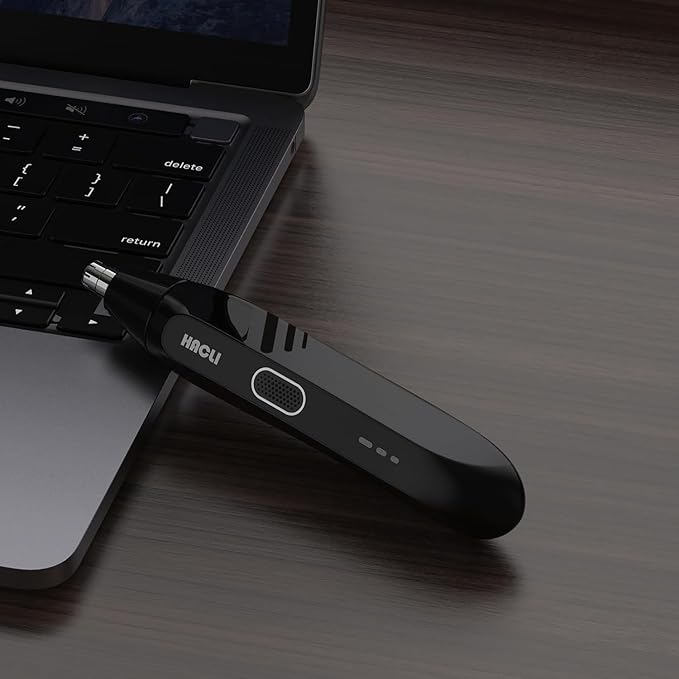 Nose Hair Trimmer for Men Women - Electric Nose Hair Clipper with Replaceable Stainless Steel Blade, Powerful 8000RPM Motor, Wet/Dry Use, Travel Lock, Portable Design USB Rechargeable