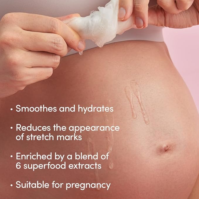 Evereden Soothing Belly Mask for Stretch Marks - 2nd/3rd Trimester Size | 1 count | Belly Mask for Pregnancy | Clean Pregnancy Skincare | Non-toxic and Fragrance Free