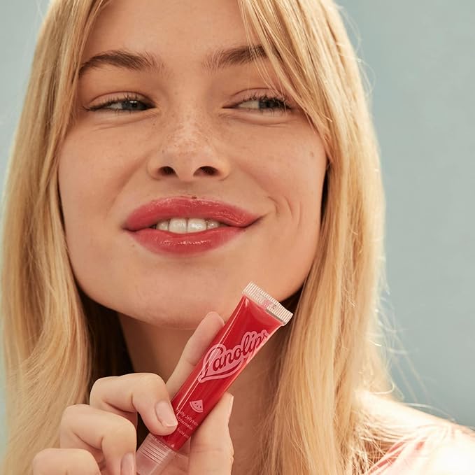 Lanolips Fruity Jellybalm, Watermelon - Tinted Lip Balm to Deepen, Brighten & Enhance - Moisturizing Lanolin Lip Balm & Lip Gloss for Everyday Lip Care (10g / 0.35oz)